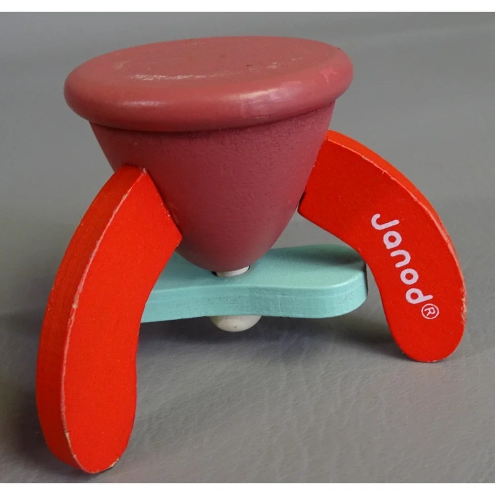 Janod My First Wooden Small Magnetic Rocket Stacking Toy
